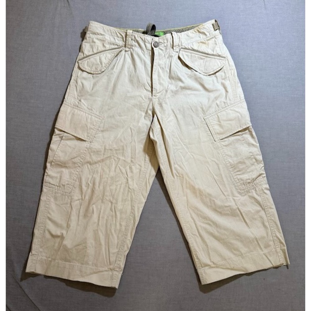 Gap Jhorts Shorts Mens 34 Beige Cargo Pocket Button Paratrooper‎ Men 34x18.